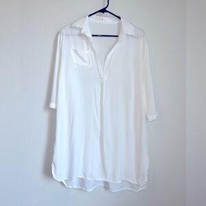 Ekouaer Women's Swimsuit Beach Cover Up | Size S | Color: White